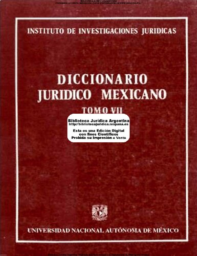 Diccionario Juridico Mexicano Tomo 7 P