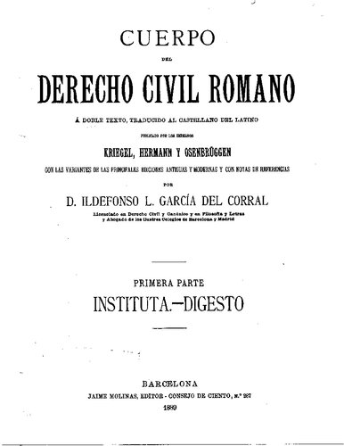 Cuerpo Del Derecho Civil Romano