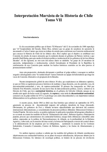 Interpretacion Marxista De La Historia De Chile 7