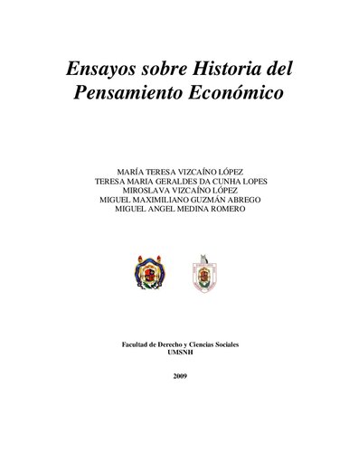 Ensayos Sobre Historia Del Pensamiento Economico