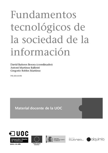 Fundamentos Tecnologicos De La Sociedad De La Informacion