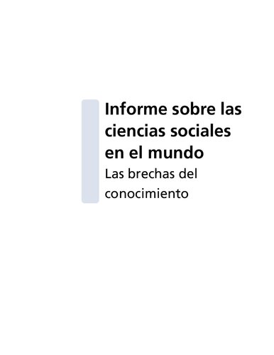 Informe Sobre Las Ciencias Sociales 2010