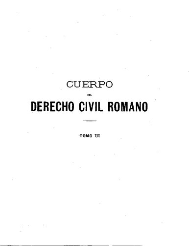 Cuerpo Del Derecho Civil Romano Tomo 3