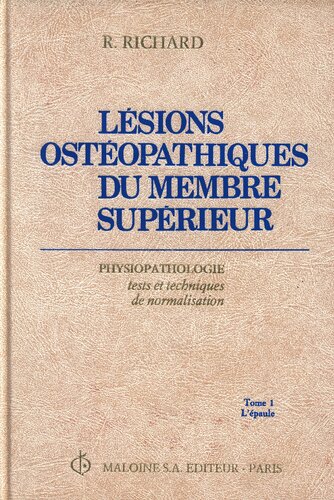 Lesions osteopathiques du membre superieur (good scan)