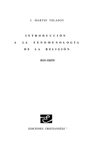 Introduccion A La Fenomenologia De La Religion