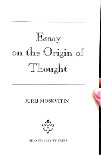 Essay on the Origin of Thought