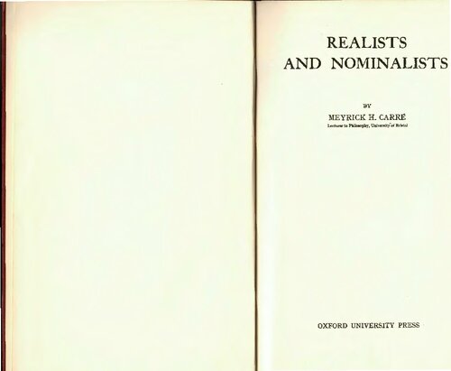 Realists & Nominalists