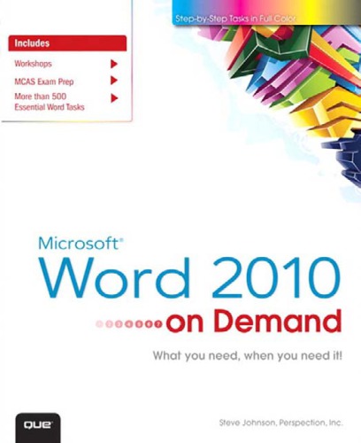 Microsoft Word 2010 on demand