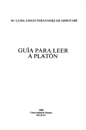 Guia Para Leer A Platon