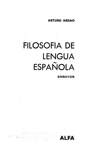 Filosofia De La Lengua Española