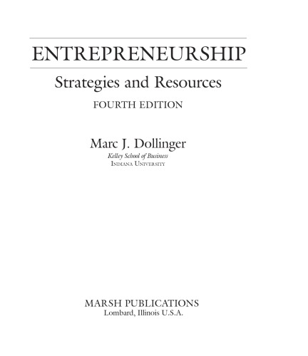 Entrepreneurship: strategies and resources