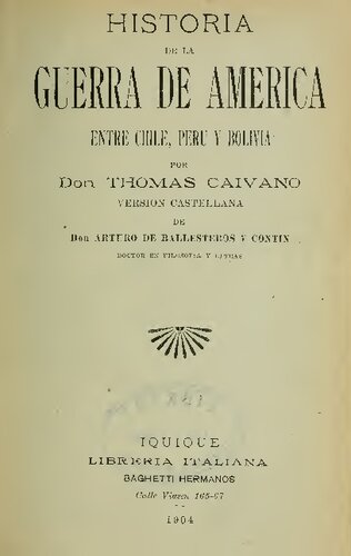 Historia de la guerra de América entre Chile, Perú y Bolivia