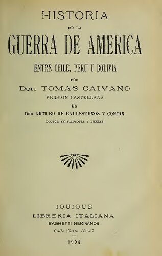 Historia de la guerra de América entre Chile, Perú y Bolivia