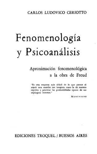 Fenomenologia Y Psicoanalisis