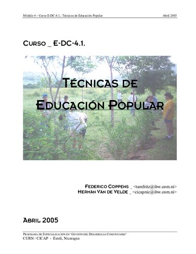 Tecnicas De Educacion Popular