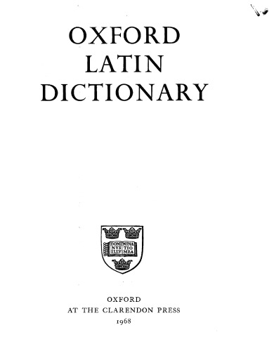 Oxford Latin Dictionary