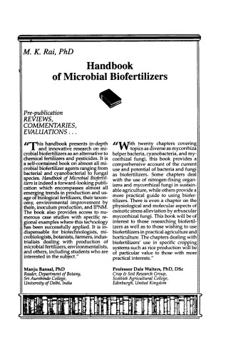 Handbook of microbial biofertilizers