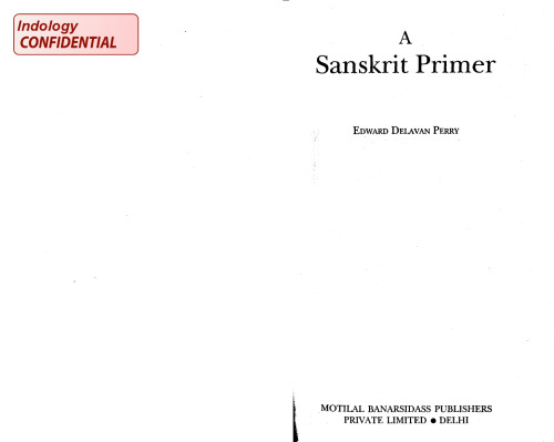 A Sanskrit primer