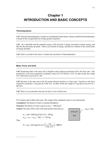 hermodynamics - An Engineering Approach (Solutions)