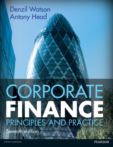 Corporate finance: principles and practice