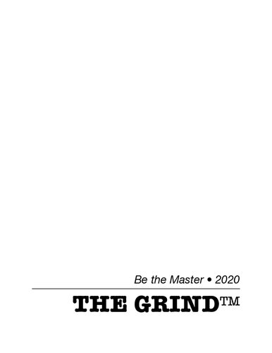 Be the Master - The Grind 2020 Workbook