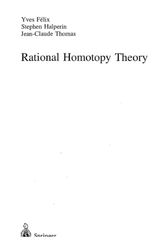 Rational homotopy theory