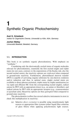 Synthetic Organic Photochemistry