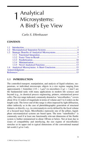 Separation Methods In Microanalytical Systems