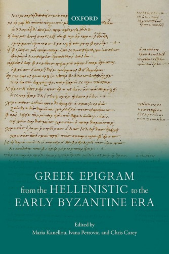 Greek epigram from the Hellenistic to the early Byzantine era