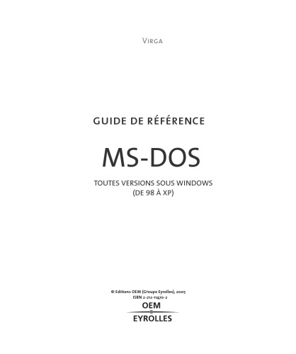 MS-DOS: toutes versions sous Windows (de 98 à XP)