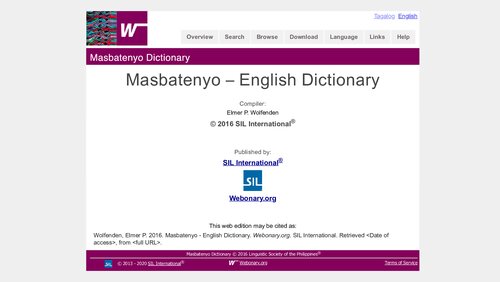 Masbatenyo – English Dictionary