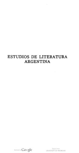 Estudios de literatura argentina.