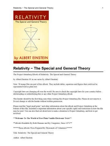 Special and General Relativity