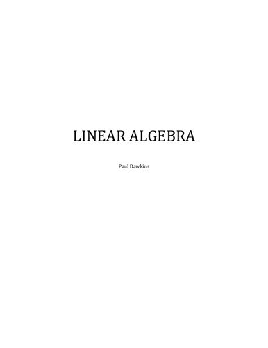 Linear Algebra