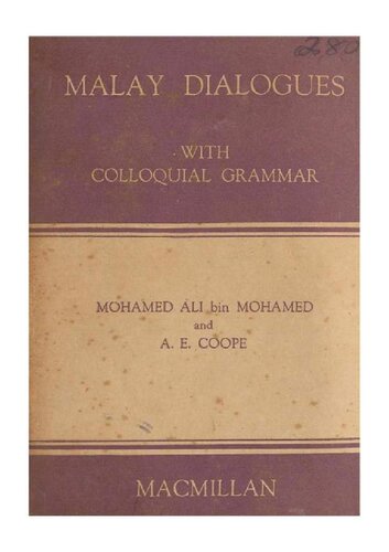 Malay dialogues with colloquial grammar