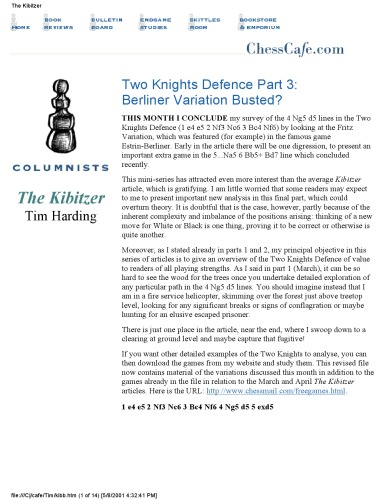 Two Knights Defence - Chess