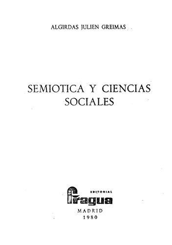 Semiotica Y Ciencias Sociales