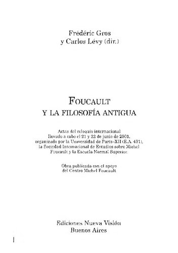 Foucault y la filosofía antigua