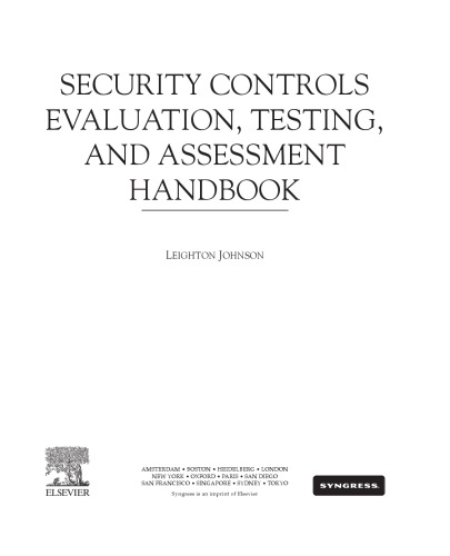 Security controls evaluation, testing, and assessment handbook