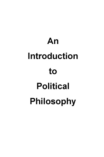 An Introduction to Political Philosophy