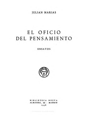 El oficio del pensamiento : ensayos