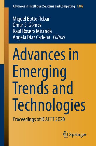 Advances in Emerging Trends and Technologies: Proceedings of ICAETT 2020