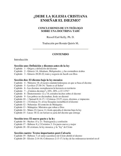 Debe La Iglesia Cristiana Enseñar El Diezmo