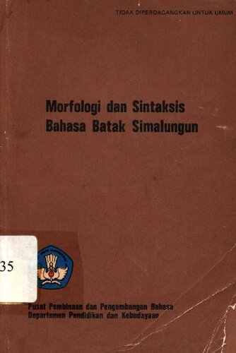 Morfologi dan Sintaksis Bahasa Batak Simalungun