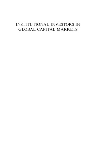 Institutional Investors in Global Capital Markets