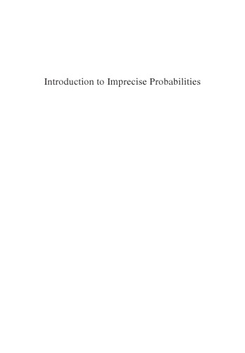 Introduction to Imprecise Probabilities