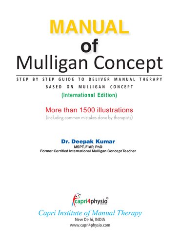 Manual of Mulligan Concept: International edition