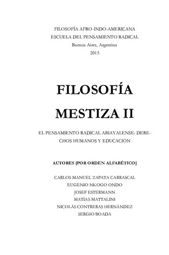 Filosofia Mestiza II