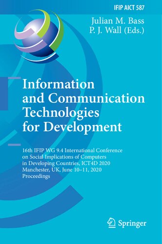 Information and Communication Technologies for Development: 16th IFIP WG 9.4 International Conference on Social Implications of Computers in Developing Countries, ICT4D 2020, Manchester, UK, June 10–11, 2020, Proceedings