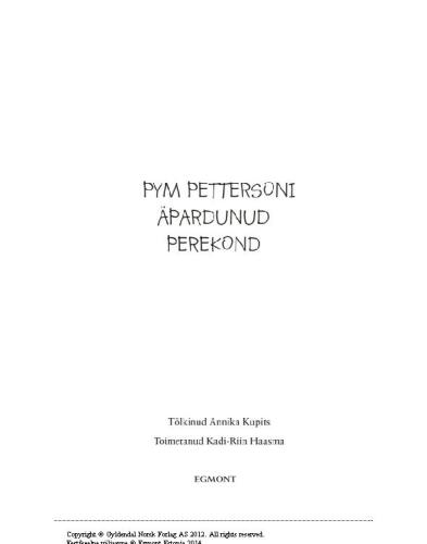 Pym Pettersoni äpardunud perekond